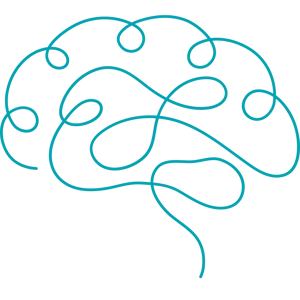 Dessin stylisé d'un cerveau